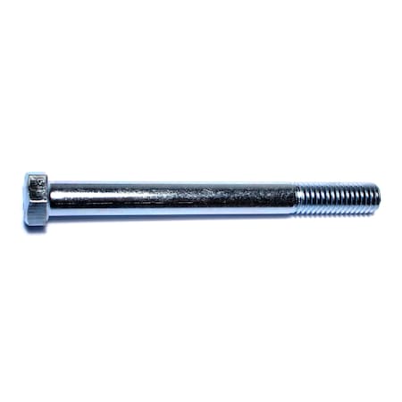 Midwest Fastener Grade 2, 7/16"-14 Hex Head Cap Screw, Zinc Plated Steel, 4-1/2 in L, 25 PK 00090